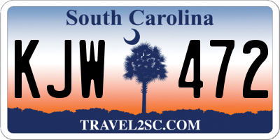 SC license plate KJW472