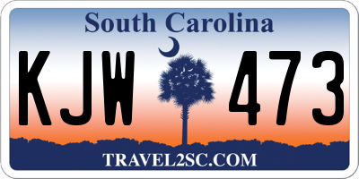 SC license plate KJW473