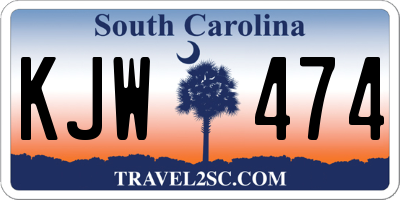 SC license plate KJW474