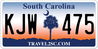 SC license plate KJW475