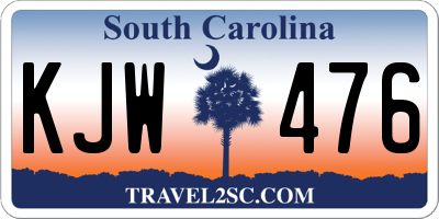 SC license plate KJW476