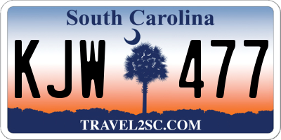 SC license plate KJW477