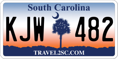 SC license plate KJW482