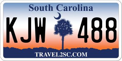 SC license plate KJW488