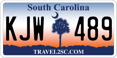 SC license plate KJW489