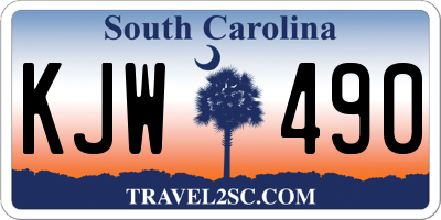 SC license plate KJW490