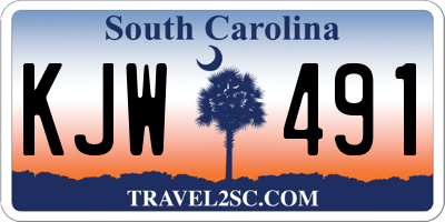 SC license plate KJW491