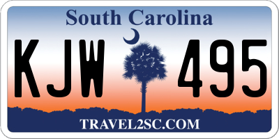 SC license plate KJW495