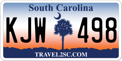 SC license plate KJW498