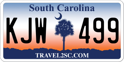 SC license plate KJW499