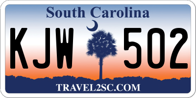 SC license plate KJW502