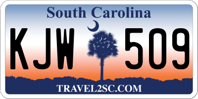 SC license plate KJW509