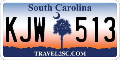 SC license plate KJW513