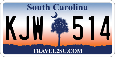 SC license plate KJW514