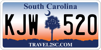 SC license plate KJW520