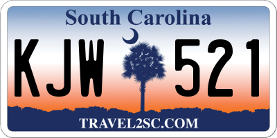 SC license plate KJW521