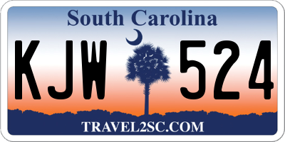 SC license plate KJW524