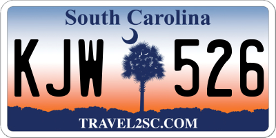 SC license plate KJW526
