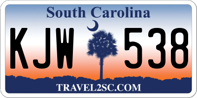 SC license plate KJW538