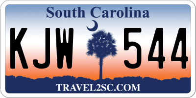 SC license plate KJW544
