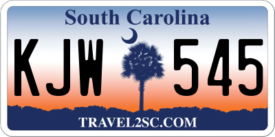SC license plate KJW545