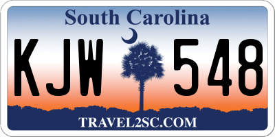 SC license plate KJW548