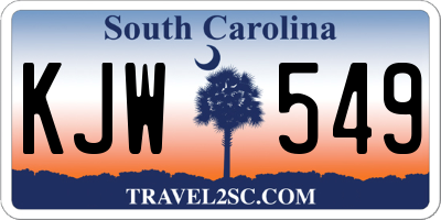 SC license plate KJW549