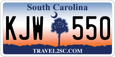SC license plate KJW550