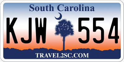 SC license plate KJW554