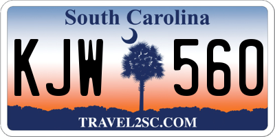 SC license plate KJW560