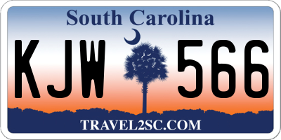 SC license plate KJW566