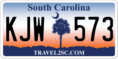 SC license plate KJW573