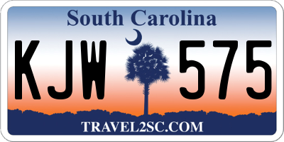 SC license plate KJW575