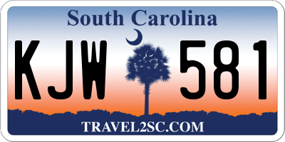 SC license plate KJW581