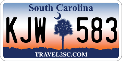 SC license plate KJW583