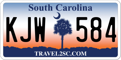 SC license plate KJW584