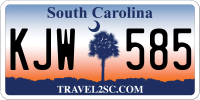SC license plate KJW585