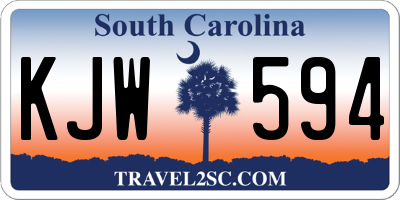 SC license plate KJW594