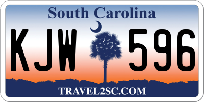 SC license plate KJW596