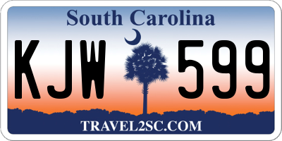 SC license plate KJW599