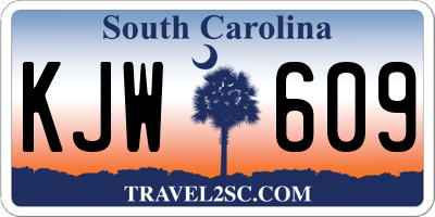 SC license plate KJW609