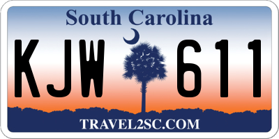 SC license plate KJW611