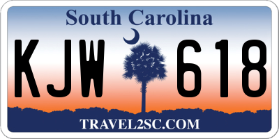 SC license plate KJW618