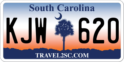 SC license plate KJW620