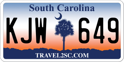 SC license plate KJW649
