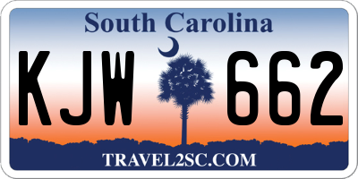 SC license plate KJW662