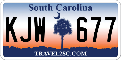 SC license plate KJW677