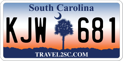 SC license plate KJW681