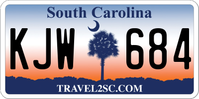 SC license plate KJW684