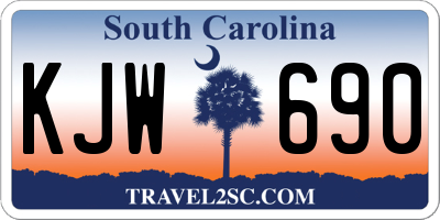 SC license plate KJW690